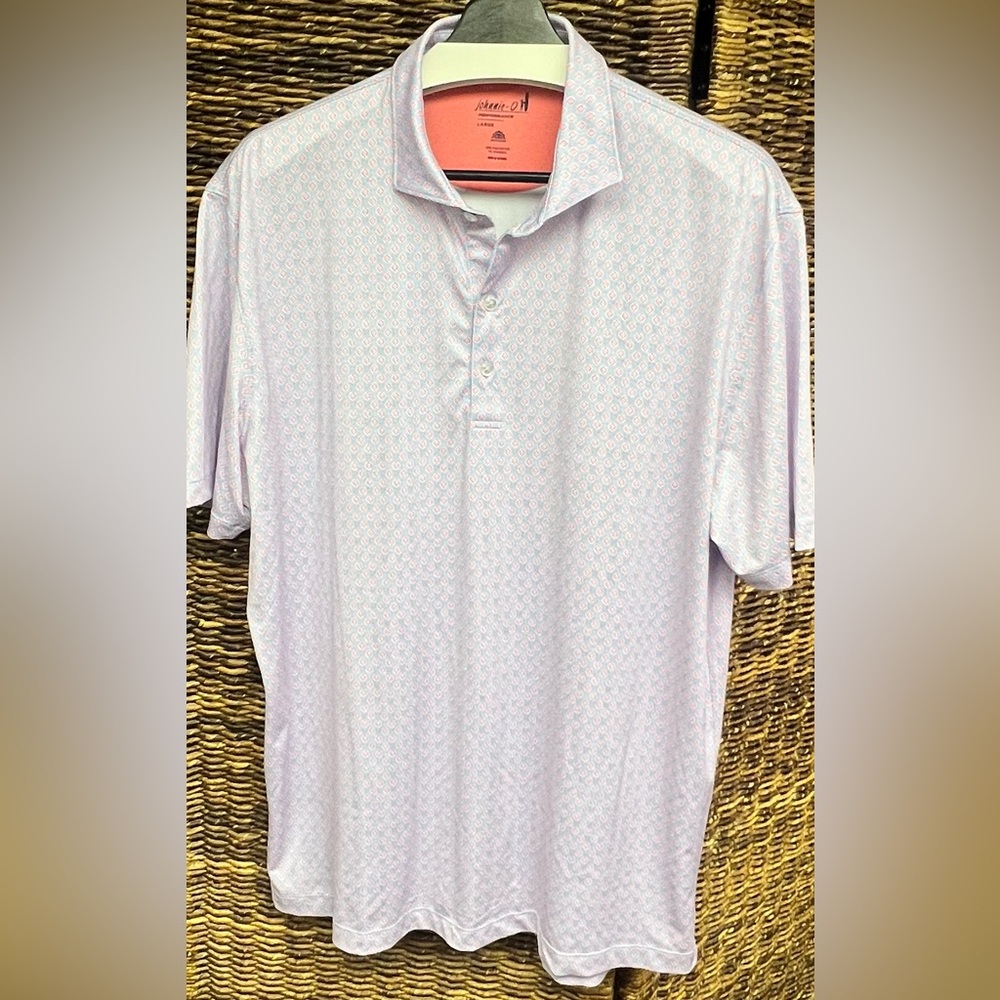 Johnnie-O Performace,‎ Men’s Patterned Polo Shirt- Large, UPF 50